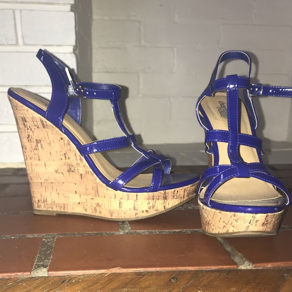 Wedge strappy sandals